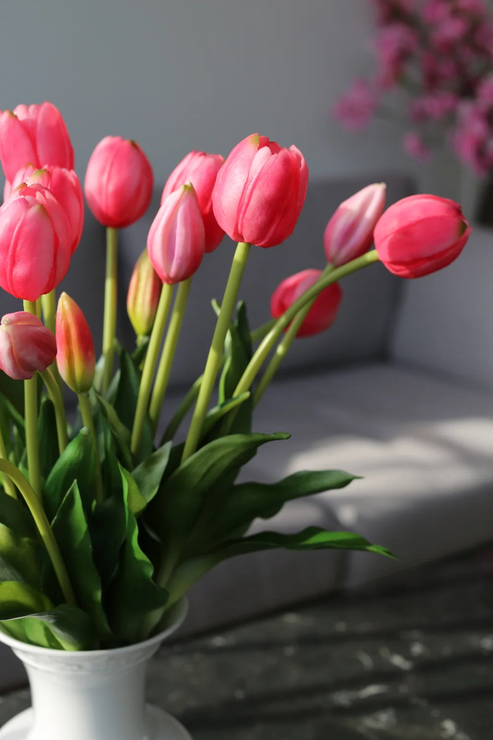 Tulipan rozi REAL TOUCH komad